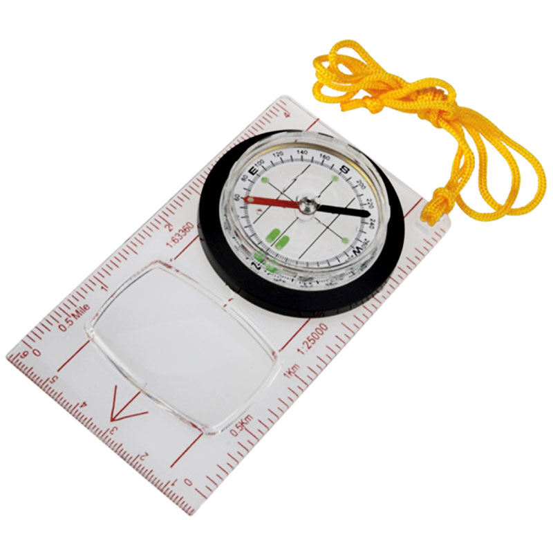 ACE CAMP Fluorescent Map Compass
